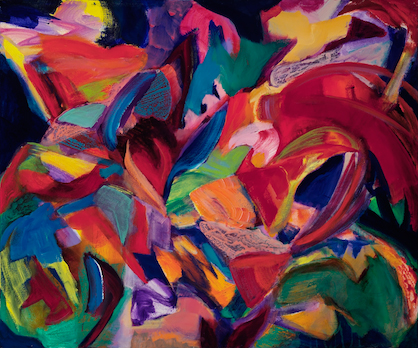 "Carnival" acrylic, 40" x 48" $1000