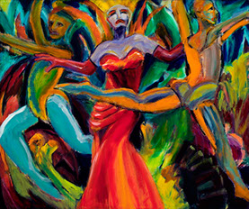 "Diva" acrylic, 48" x 40" $1500