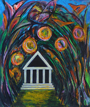 "Enchanted Woodland" acrylic, 48" x 40" $1500