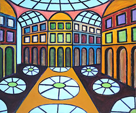 "Galleria" acrylic, 40” x 48” $1500