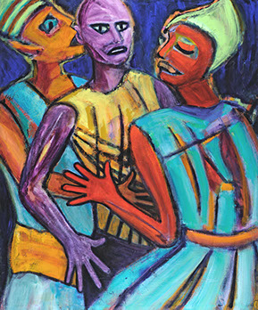 "Prurients" acrylic, 40" x 48" $1500 