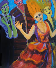 "Quartet" acrylic, 40" x 48" $1500 