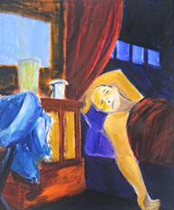 "Snooze" acrylic, 48" x 40" $1500