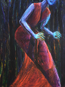 "Sorceress" acrylic, 30" x 24" $600