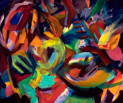 "Tatiana's Bower" acrylic, 48" x 40" $1000 