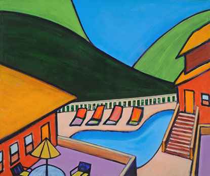 "Unwind" acrylic, 40” x 48” $1500